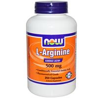 L-Arginin 500 mg, NOW, 50 % Rabatt MHD 07/2024 