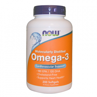 Omega-3 Fischöl Now Foods 200 Softgels 